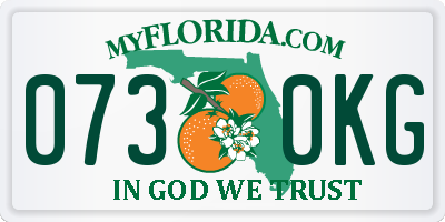 FL license plate 0730KG