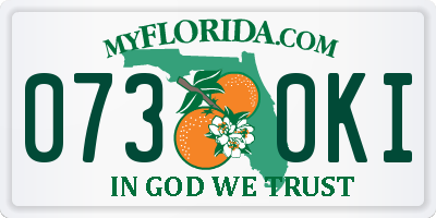 FL license plate 0730KI