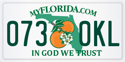 FL license plate 0730KL