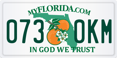 FL license plate 0730KM