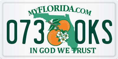 FL license plate 0730KS