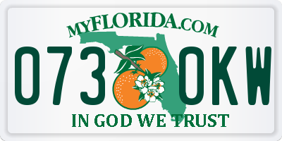 FL license plate 0730KW