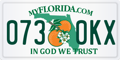 FL license plate 0730KX