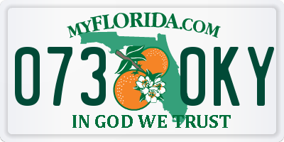 FL license plate 0730KY