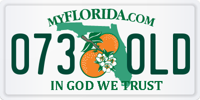 FL license plate 0730LD