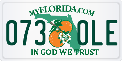 FL license plate 0730LE