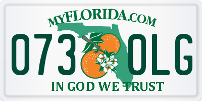 FL license plate 0730LG