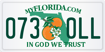 FL license plate 0730LL