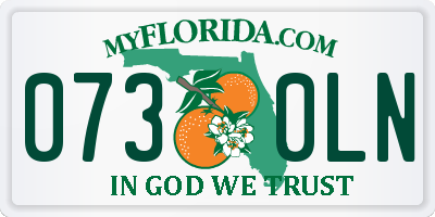 FL license plate 0730LN