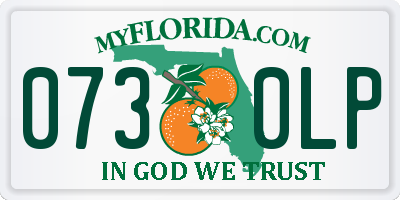 FL license plate 0730LP