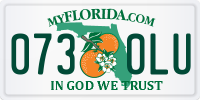 FL license plate 0730LU