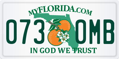 FL license plate 0730MB