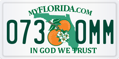 FL license plate 0730MM