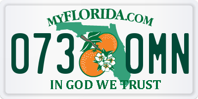 FL license plate 0730MN