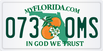 FL license plate 0730MS