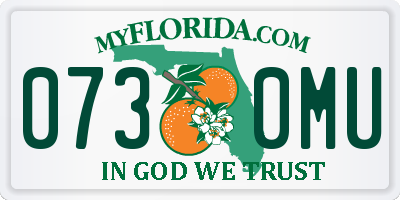 FL license plate 0730MU