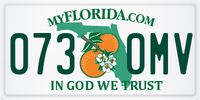 FL license plate 0730MV