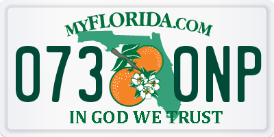 FL license plate 0730NP