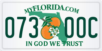 FL license plate 0730OC