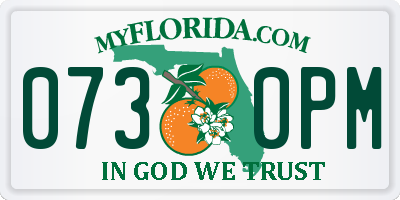 FL license plate 0730PM