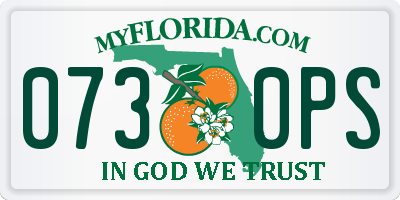 FL license plate 0730PS