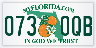 FL license plate 0730QB