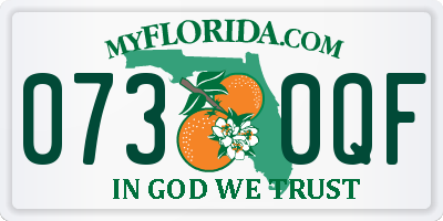 FL license plate 0730QF