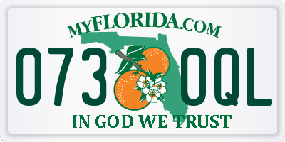 FL license plate 0730QL