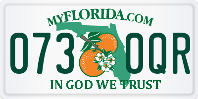 FL license plate 0730QR