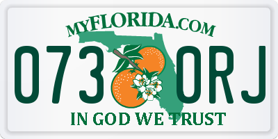 FL license plate 0730RJ