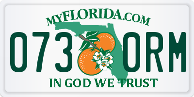 FL license plate 0730RM