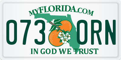 FL license plate 0730RN