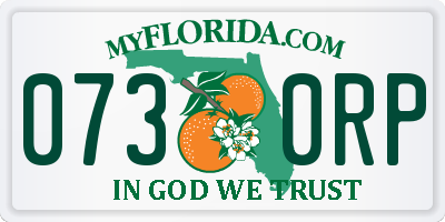 FL license plate 0730RP
