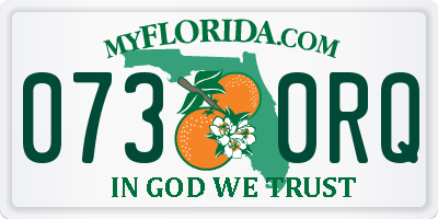 FL license plate 0730RQ