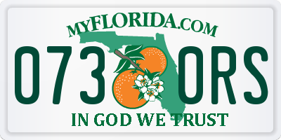 FL license plate 0730RS