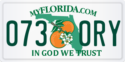 FL license plate 0730RY