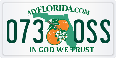 FL license plate 0730SS