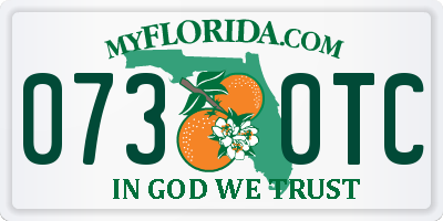 FL license plate 0730TC
