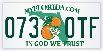 FL license plate 0730TF