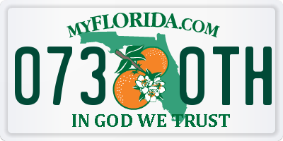 FL license plate 0730TH