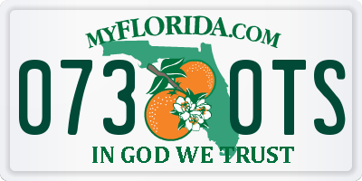 FL license plate 0730TS