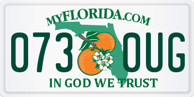 FL license plate 0730UG