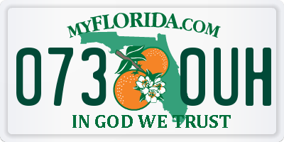 FL license plate 0730UH