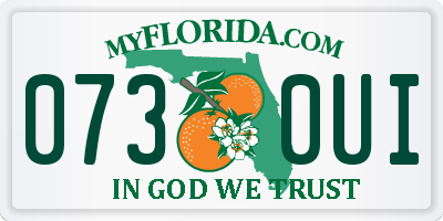 FL license plate 0730UI