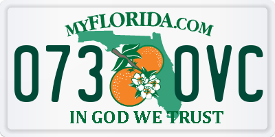FL license plate 0730VC