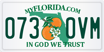 FL license plate 0730VM