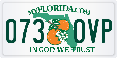 FL license plate 0730VP