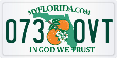 FL license plate 0730VT
