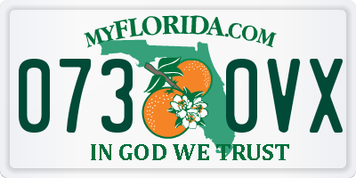FL license plate 0730VX