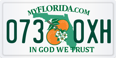 FL license plate 0730XH